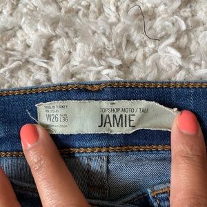 Topshop Moto Jamie Jeans Size W26 Tall L36!